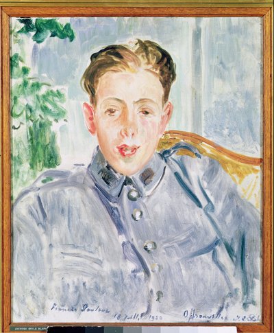 Portrait of Francis Poulenc, 1920 by Jacques Emile Blanche